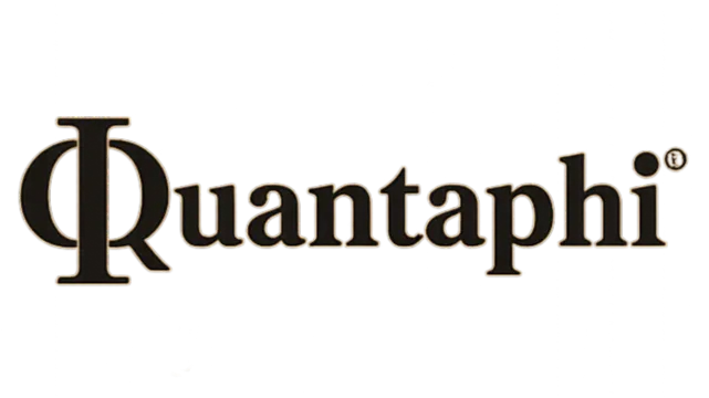 The Quantaphi wordmark logo in black with a phi-symbol monogram