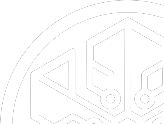 A very faint white Phitality hexagonal circuit emblem