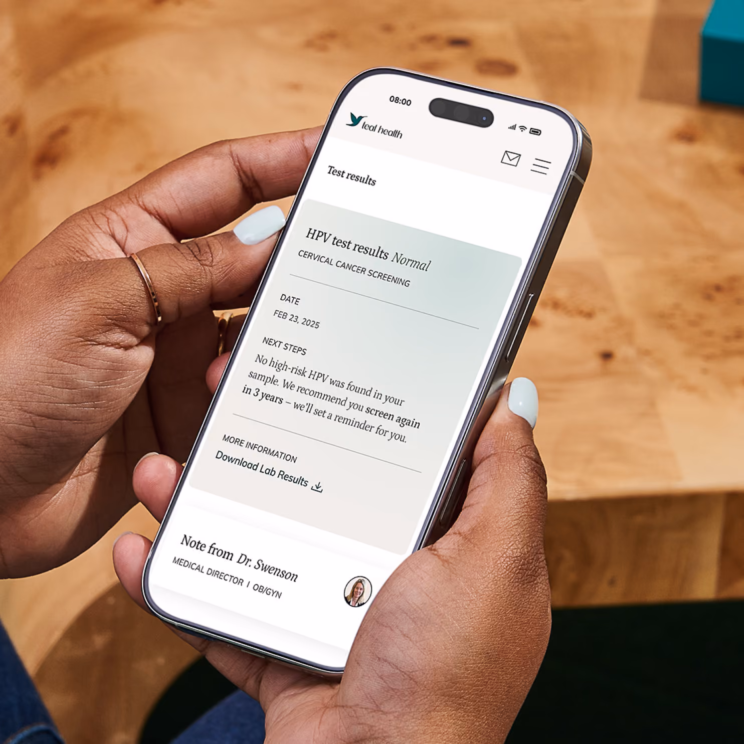 Following steps on the phone