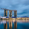 Marina Bay Sands and Singapore waterfront at dusk, Zinier's Asia Pacific HQ.