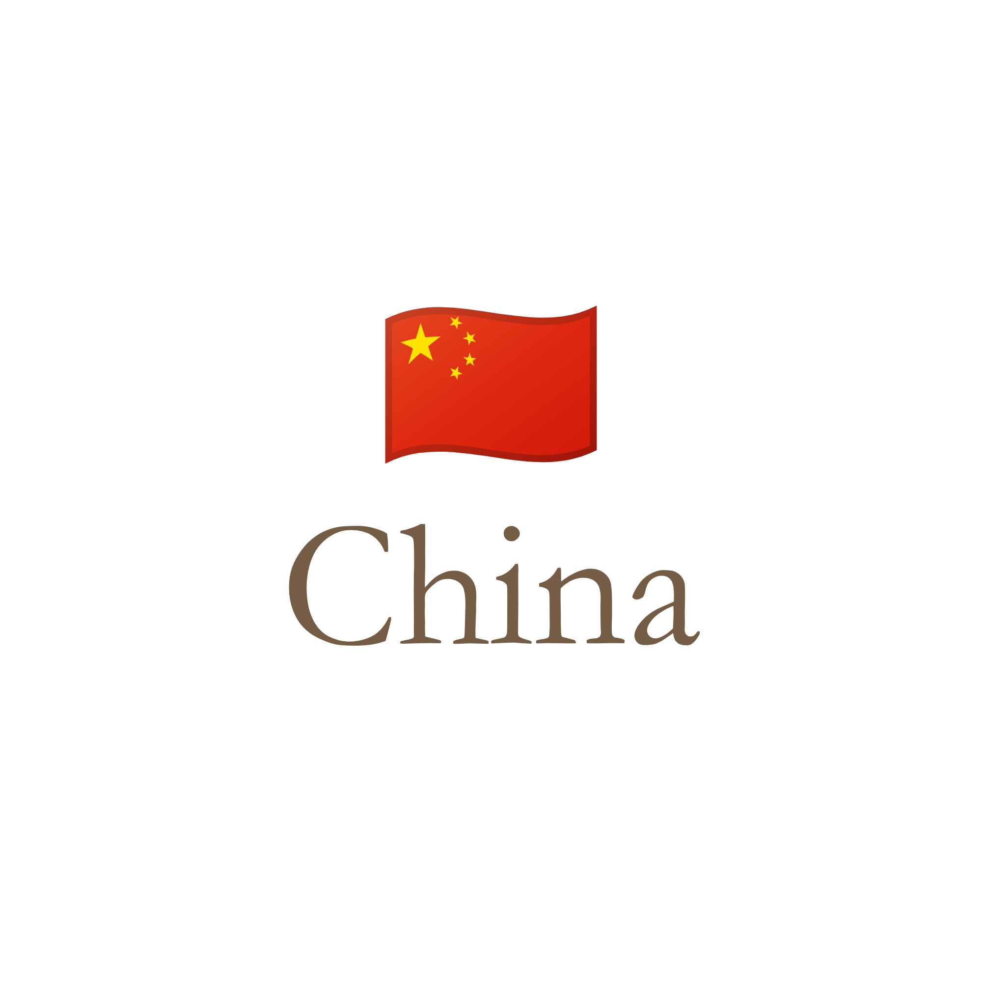 Red flag of China 