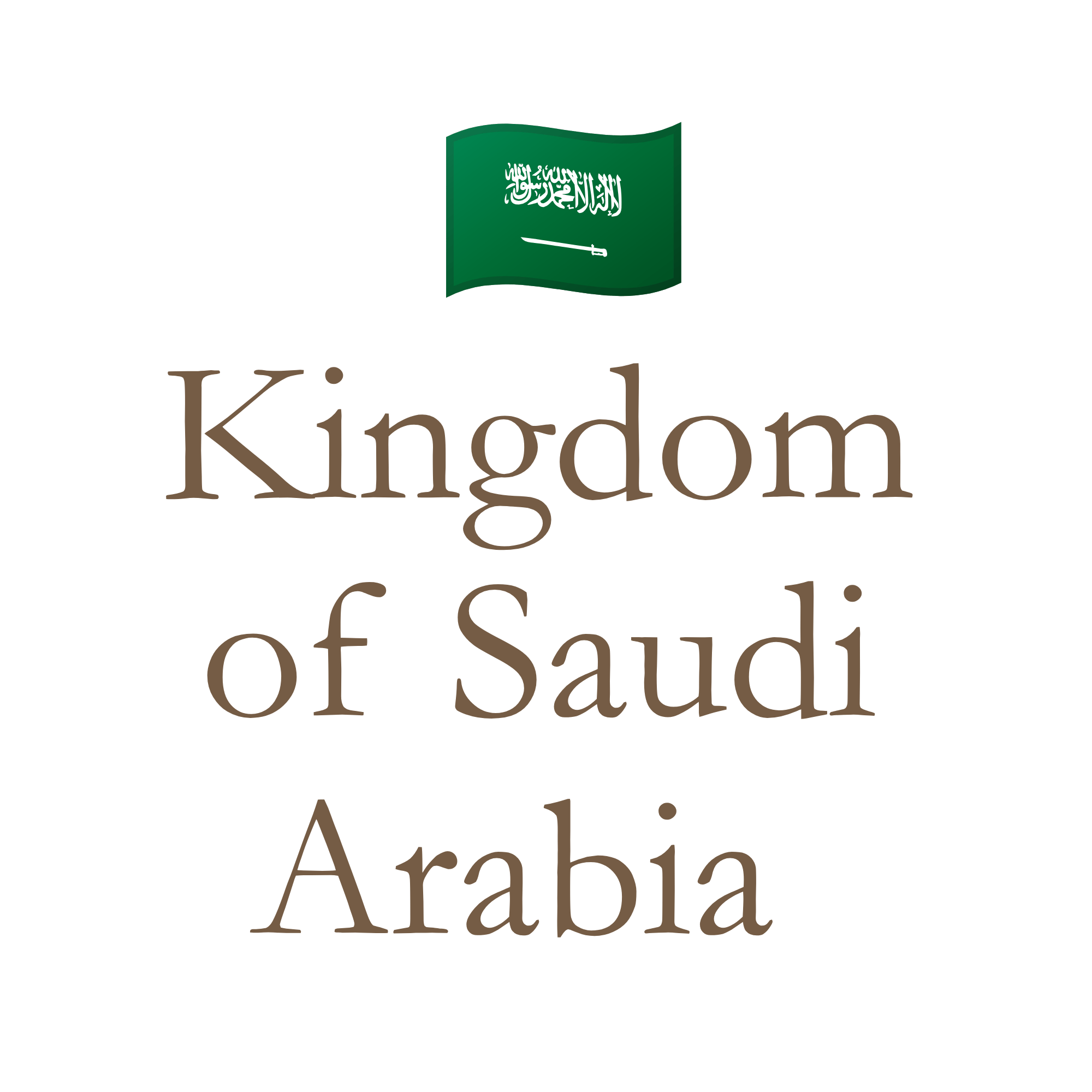 Green Saudi Arabian flag 