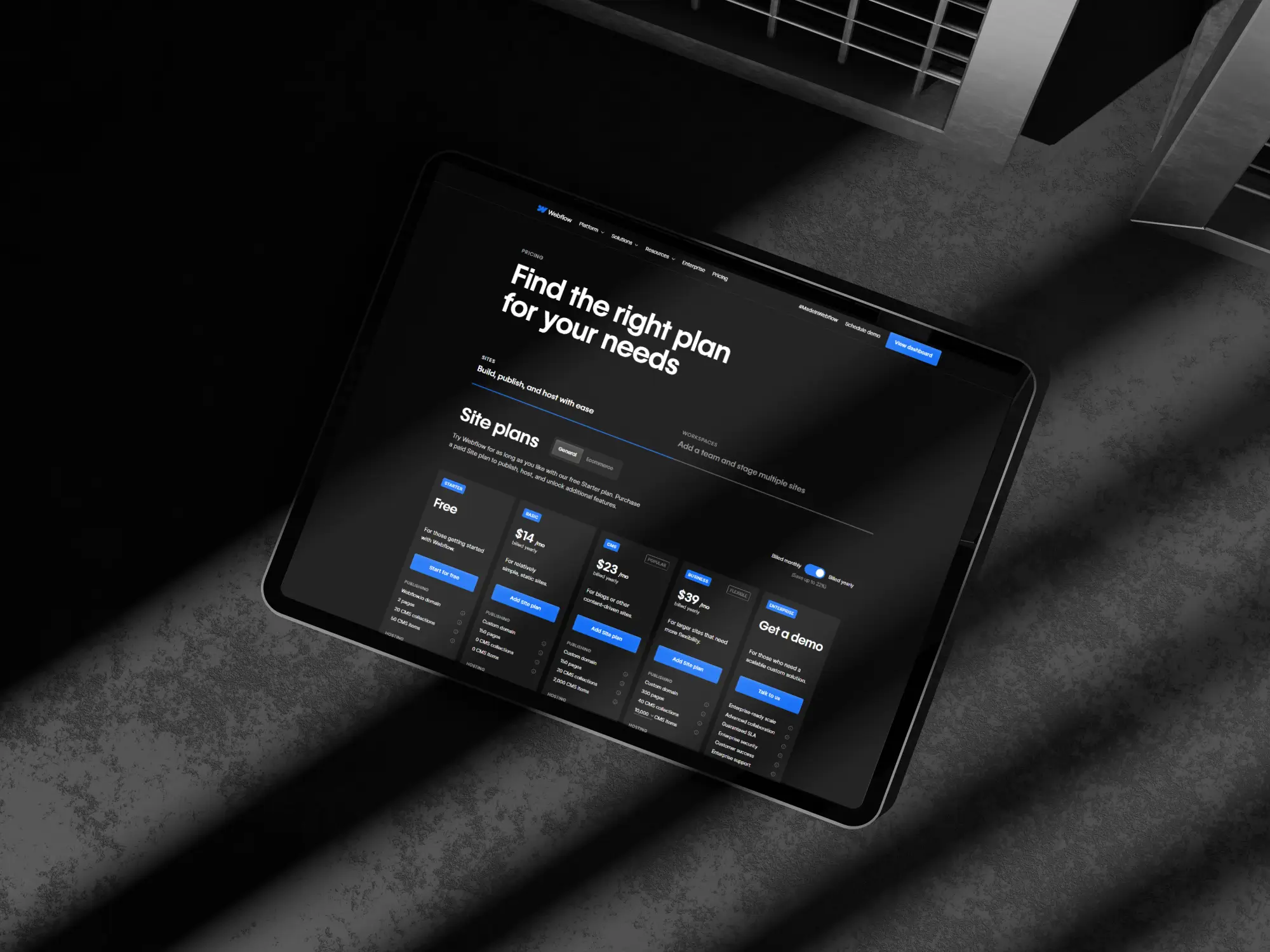 Combien coûte un site Webflow ?