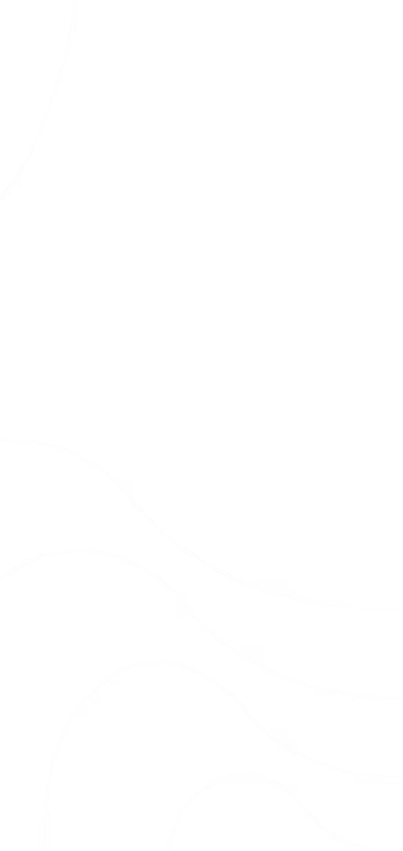 Smooth white curved contour lines on black background resembling topographic terrain lines.