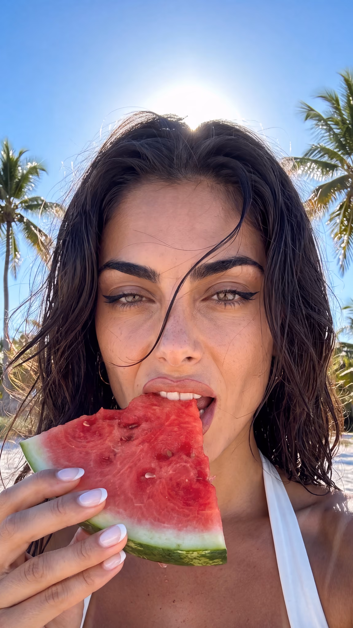 Influencer Celina Deluca Watermelon Wedge