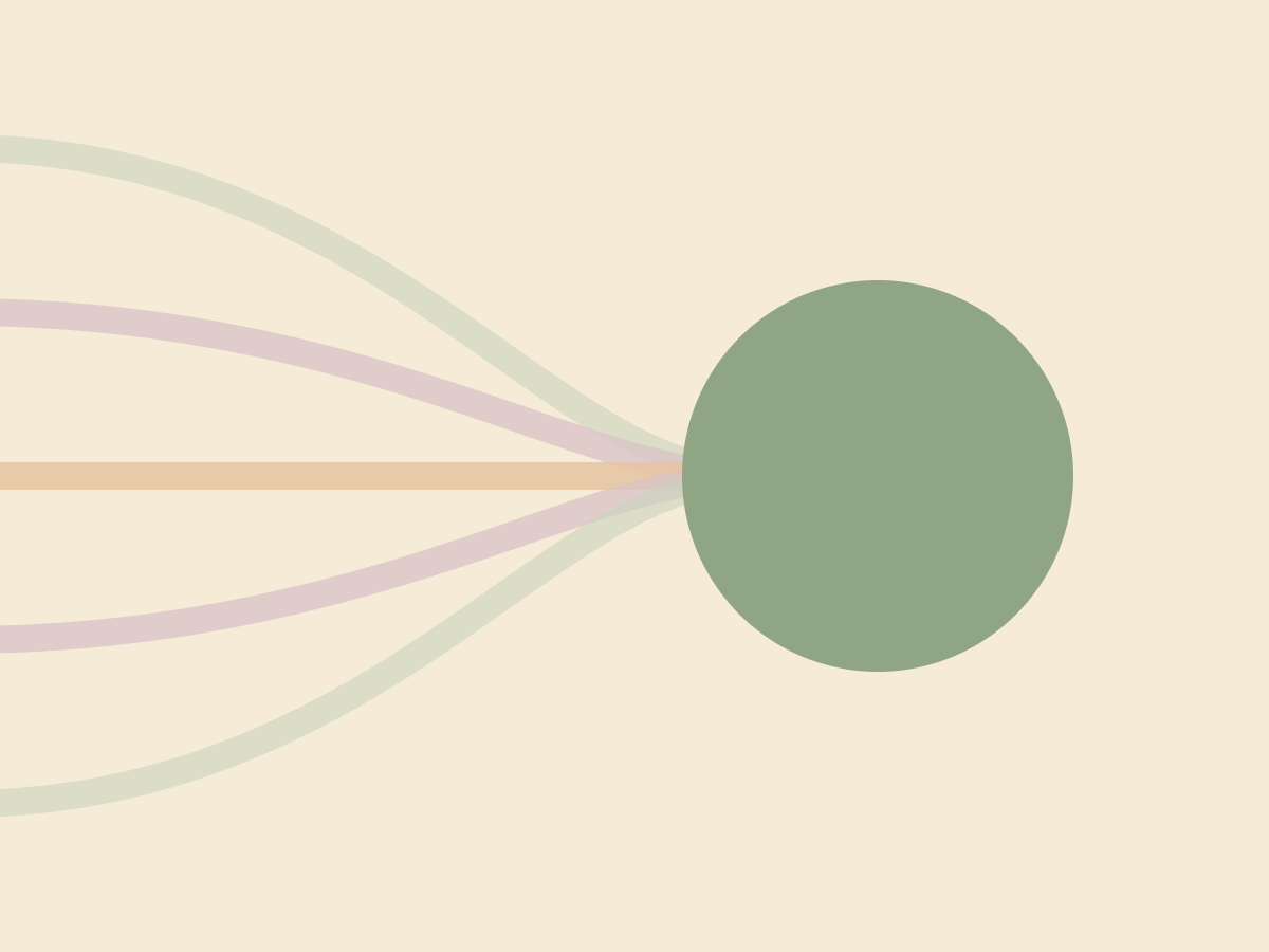 lines converging on circle abstract graphic