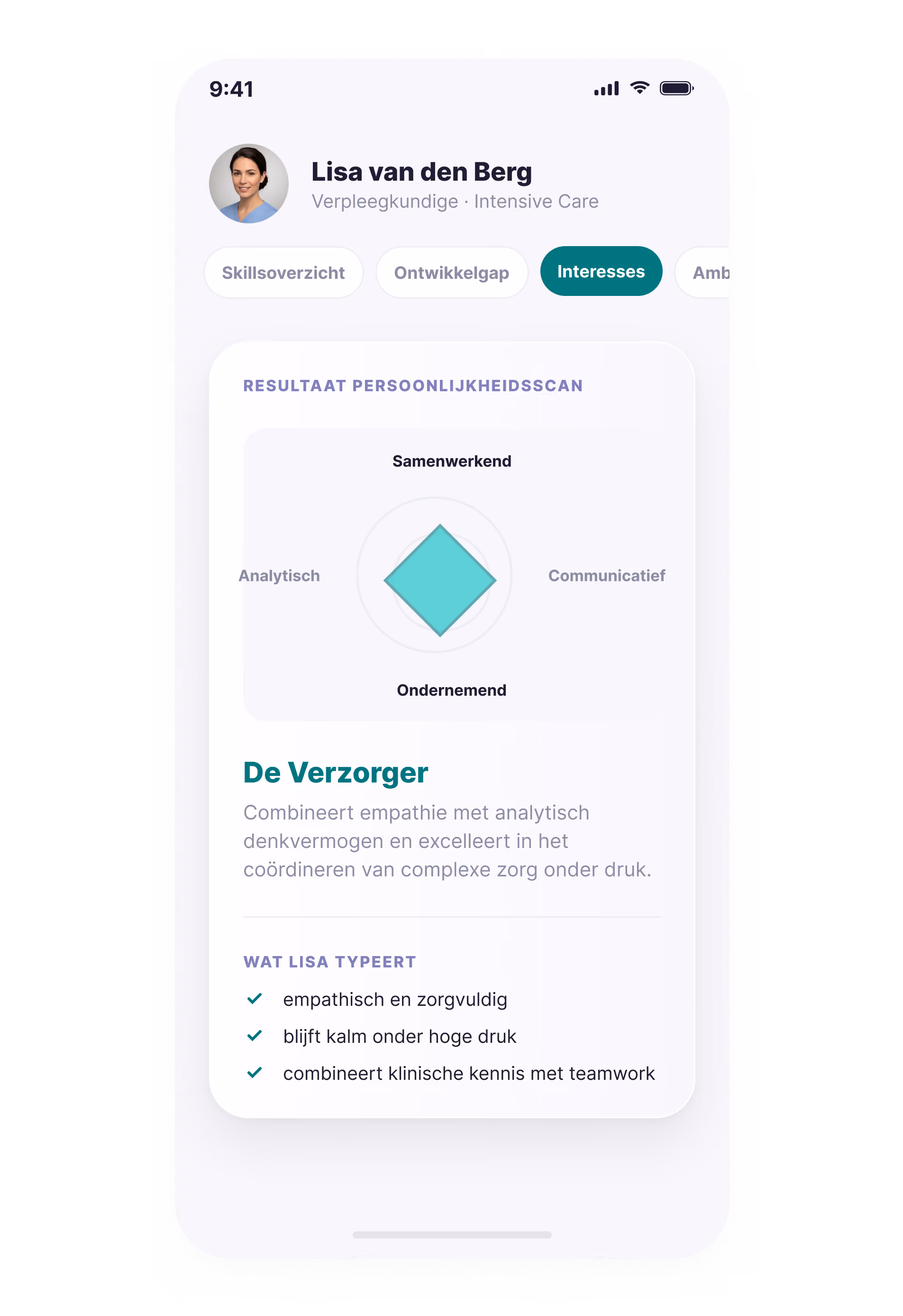 Personlijkheidsinzichten op skills-platform