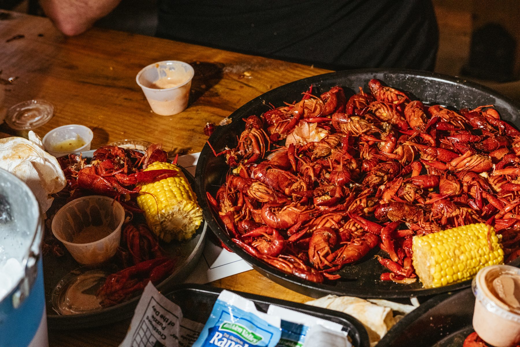 Evening crawfish boil