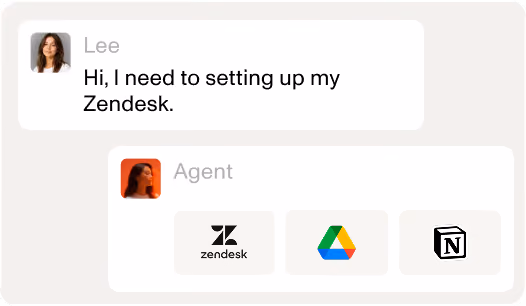Zendesk setup kick integration with Notion, Google Drive, notion