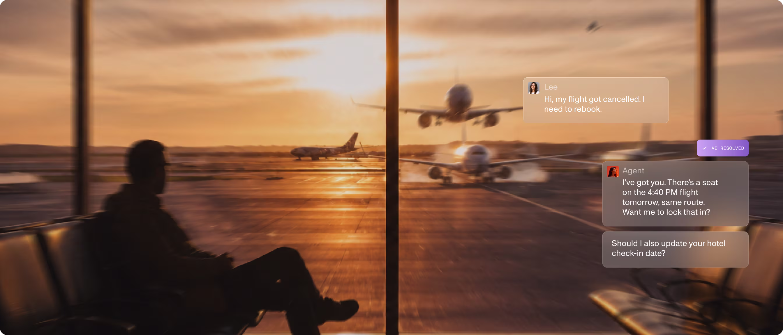 Reisender wartet am Flughafen