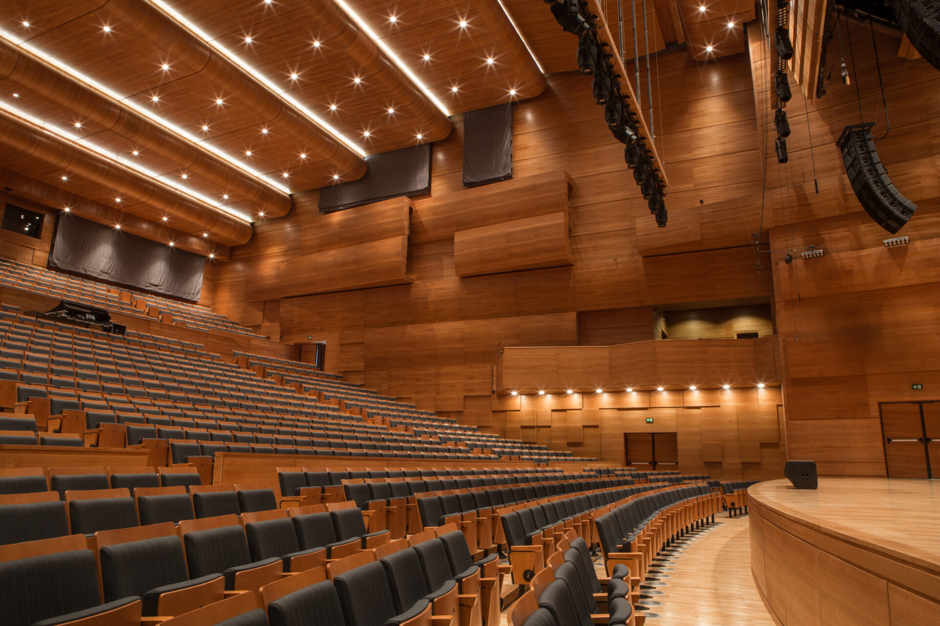 image of a charity benefit concert stage