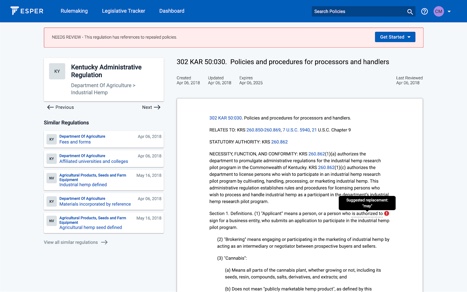Esper’s Policy Management System screenshot 2