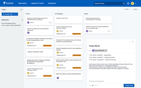 Esper’s Policy Management System screenshot 1