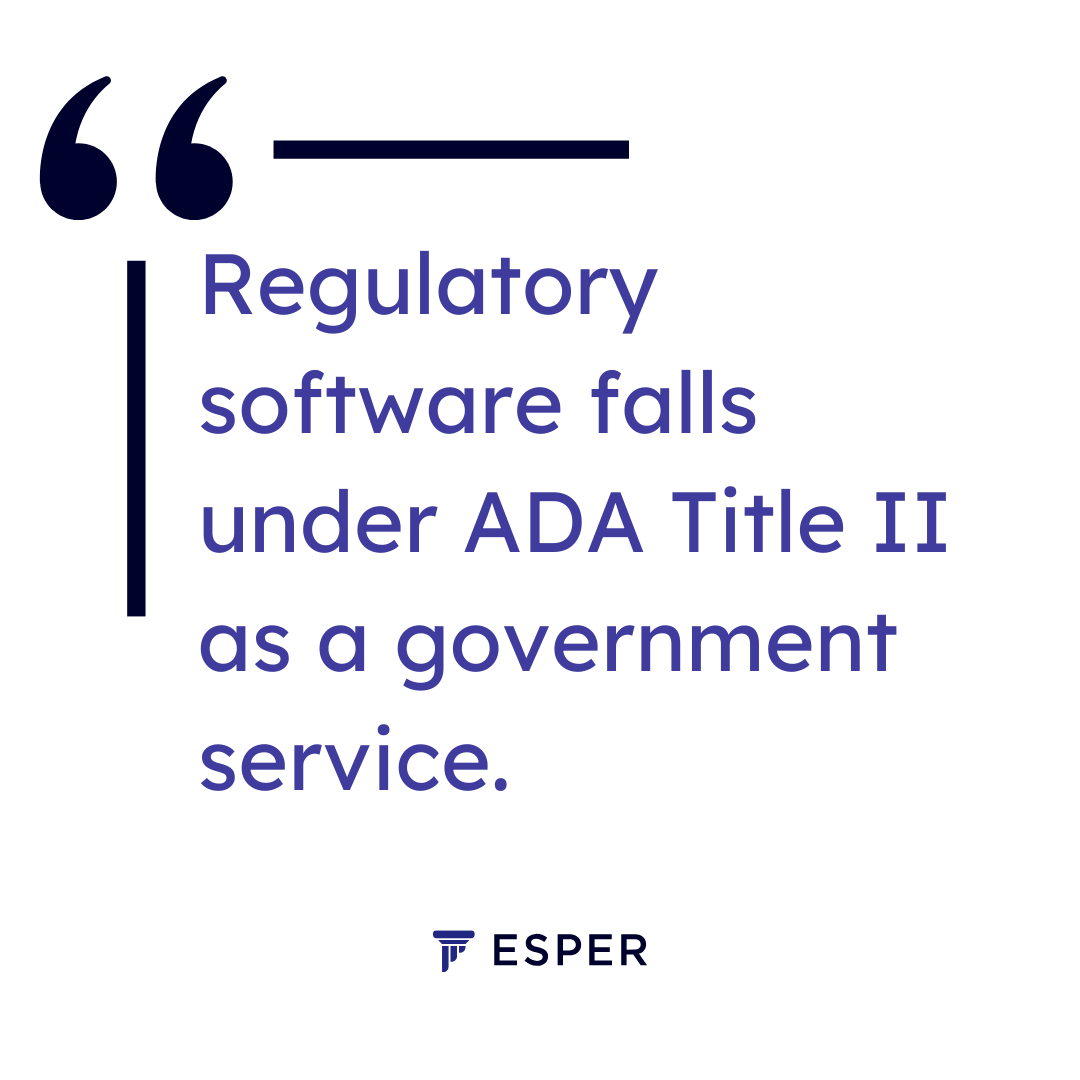 Regulatory Software Quote on ADA Compliance
