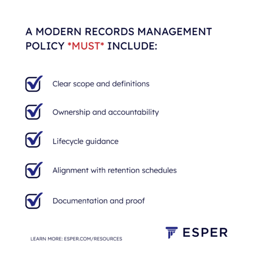 Modern Records Management Policy