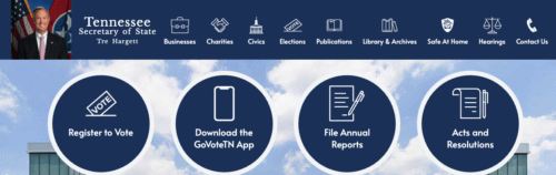 Tennessee Secretary of State Website
