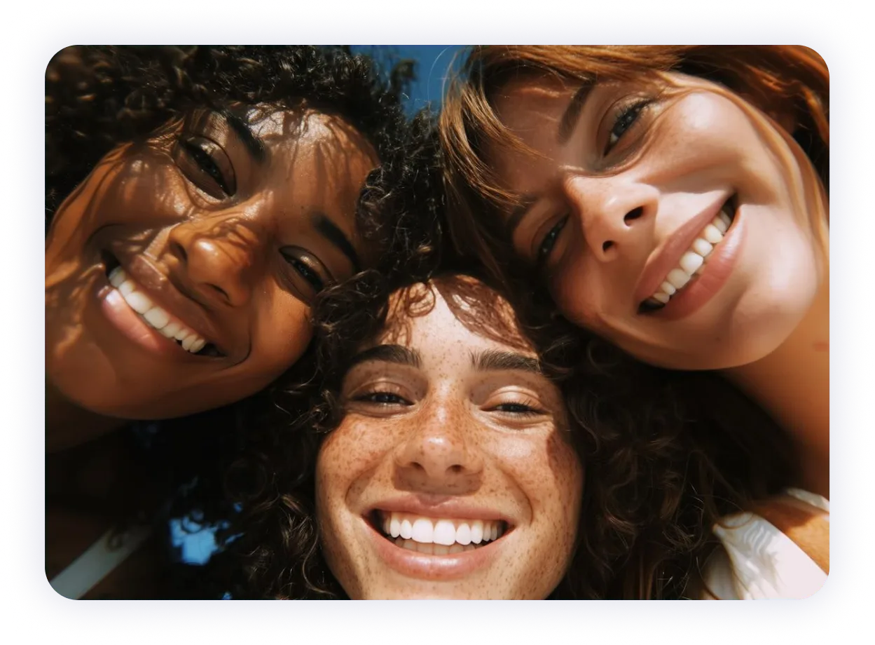 a group of women smiling for a selfie