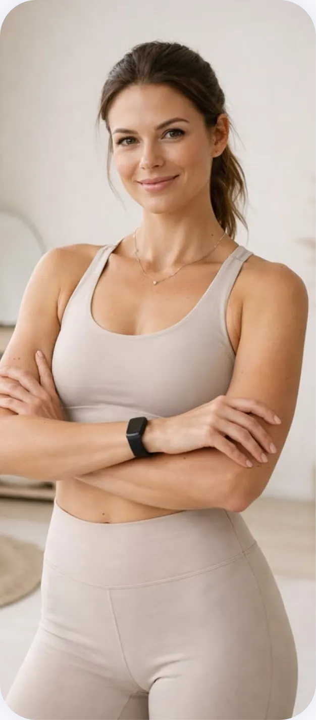 a woman wearing a sports garment