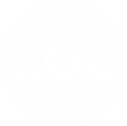 a black and white circle with letters in it