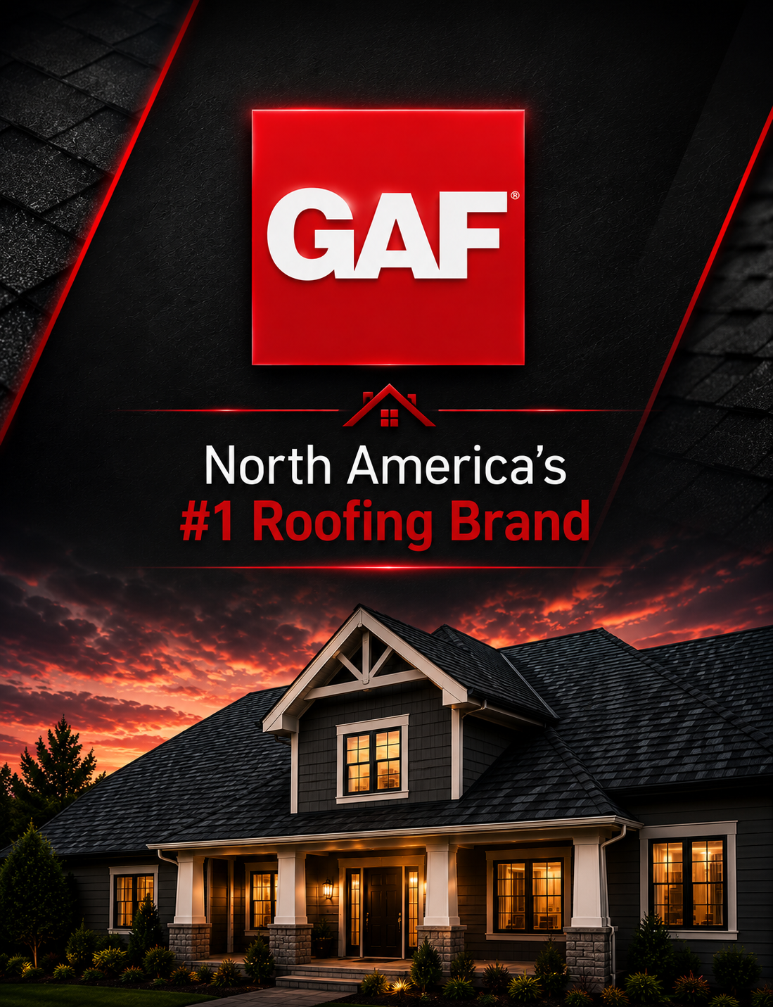 GAF roofing systems installed by Legacy Exteriors — North America's #1 roofing brand