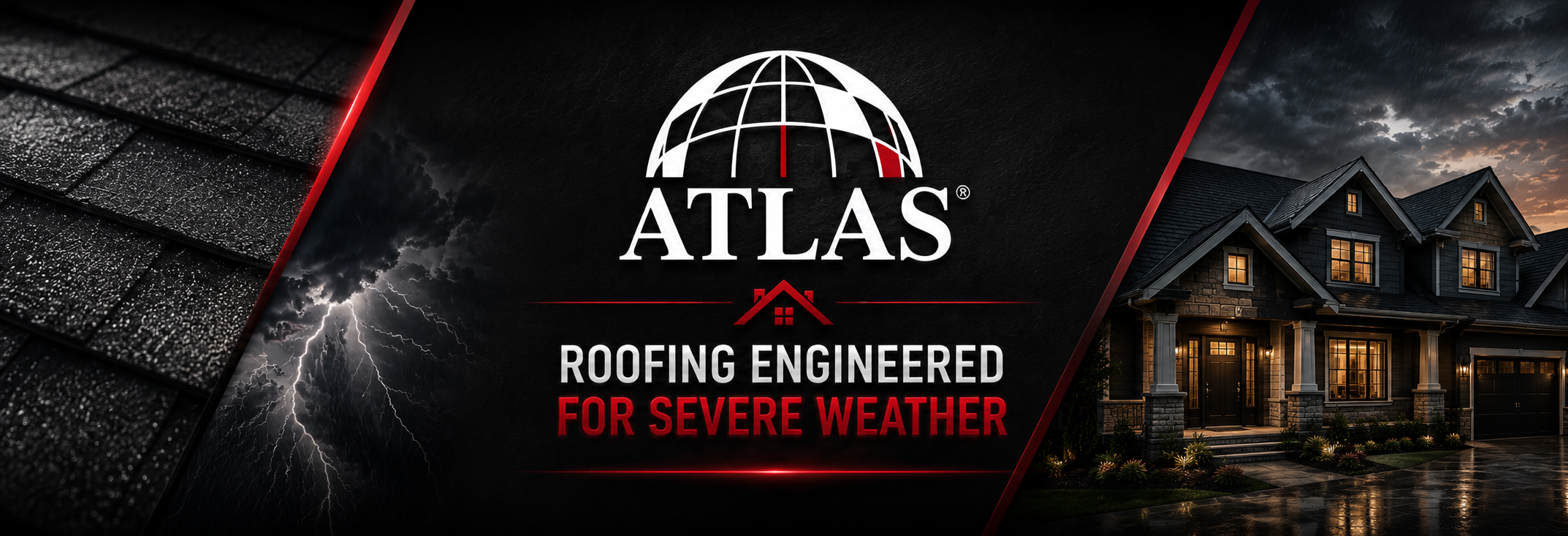Atlas roofing installed by Legacy Exteriors — engineered for severe weather with Scotchgard Protector