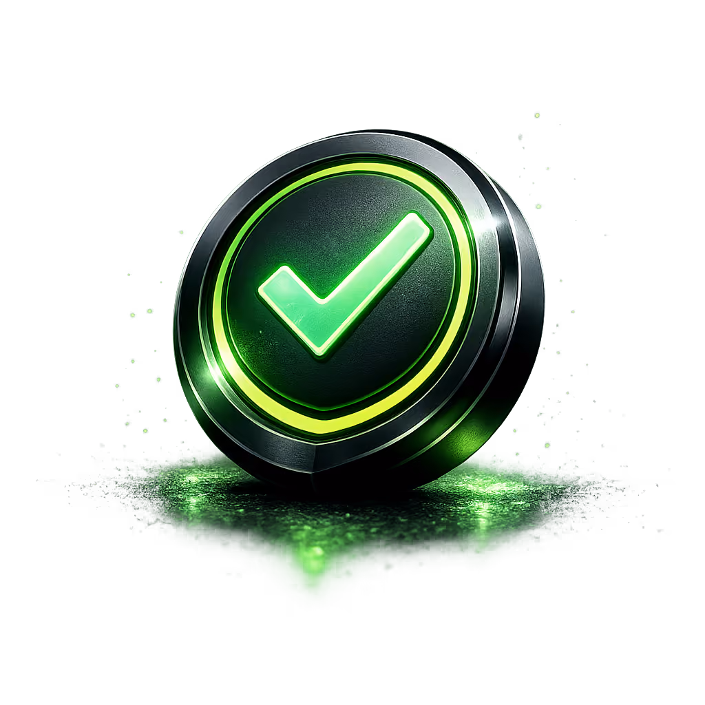 Icône de checkmark représentant la conversion finale du lead en client
