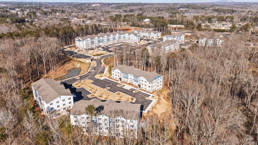 Aerial view of community
