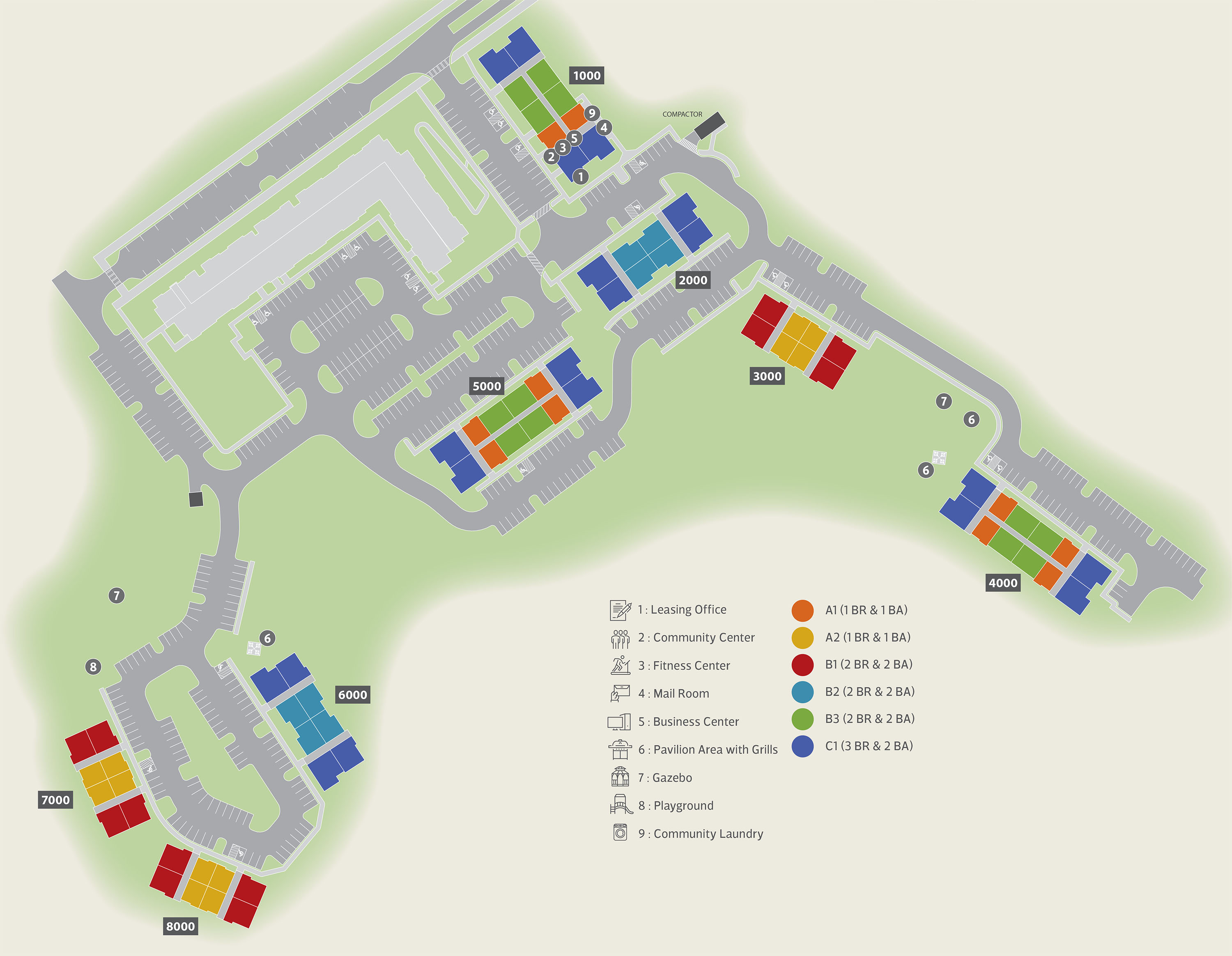 Fullerton site map