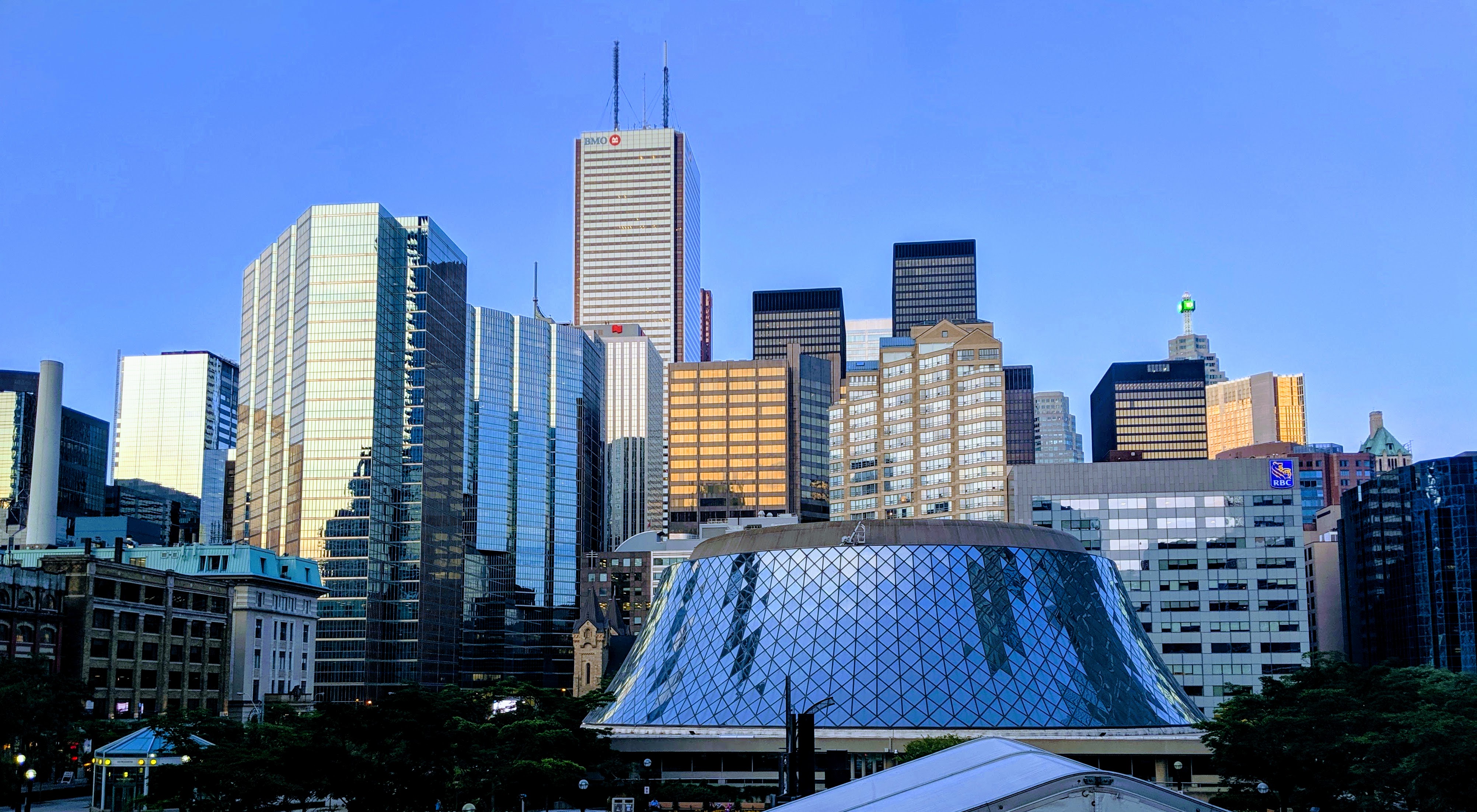 Toronto skyline at golden hour
