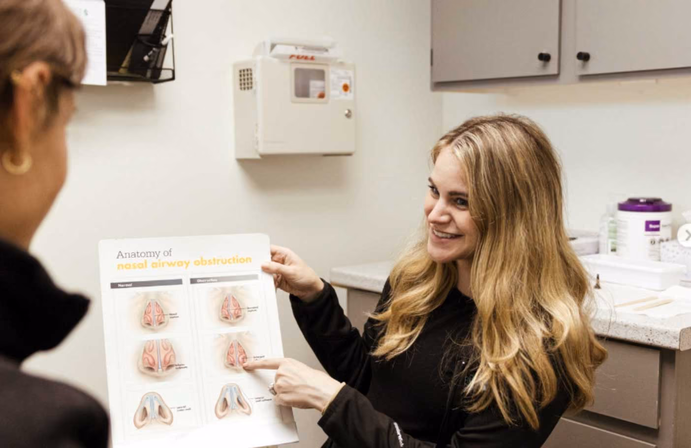 B&B describing the balloon procedure to a patient