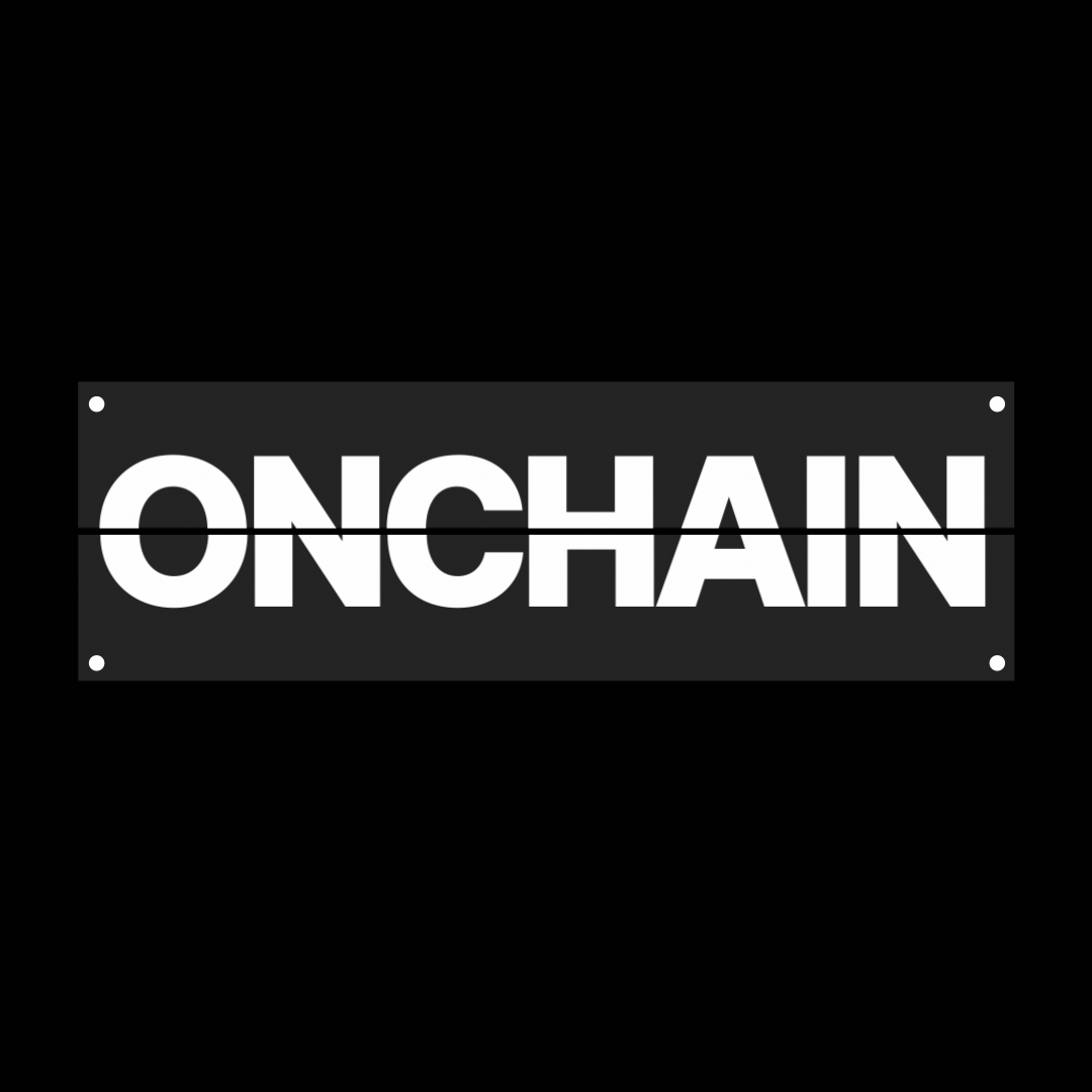 On Chain All Day, OKX social typography GIF
