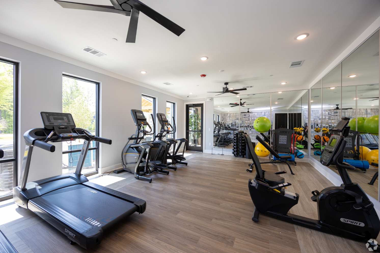 Gym with treadmill