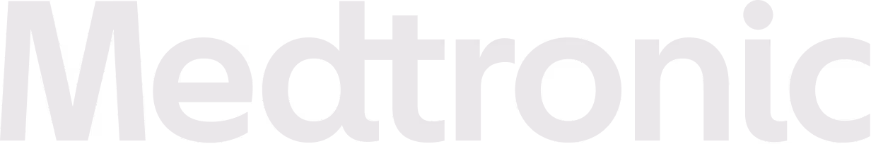 Medtronic company wordmark logo in white text on a black background.