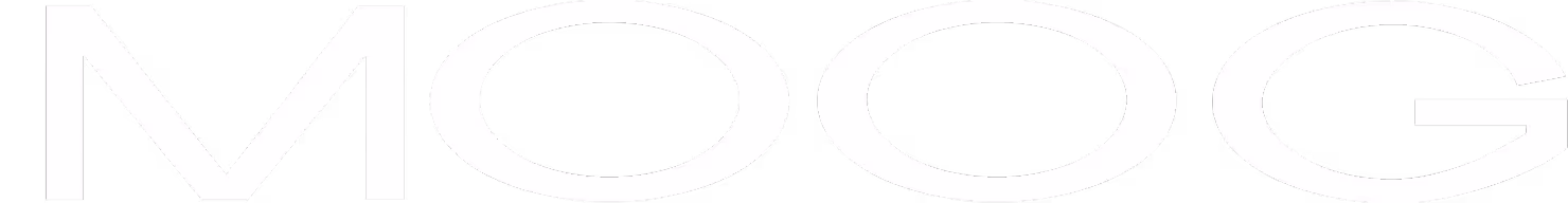 MOOG brand logo in bold white uppercase letters on a black background.