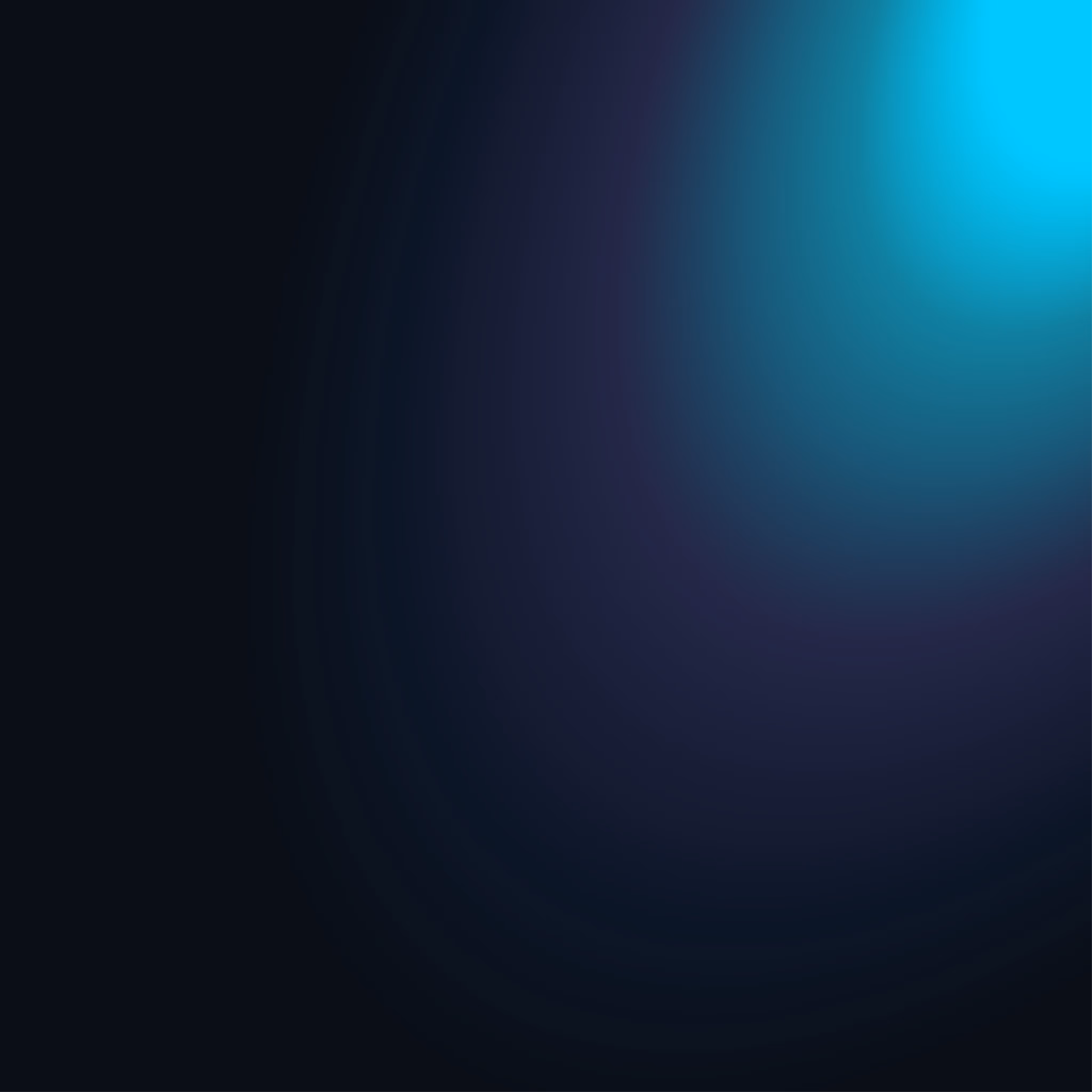 Gradient background blending dark shades into bright cyan in the upper right corner.