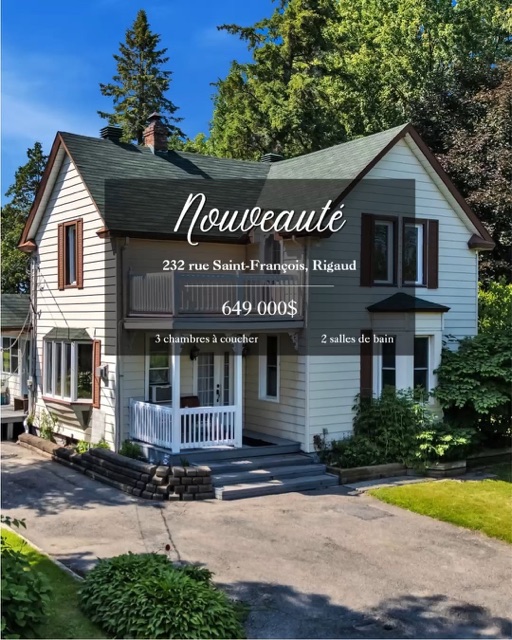À VENDRE — 232 rue Saint-François, Rigaud