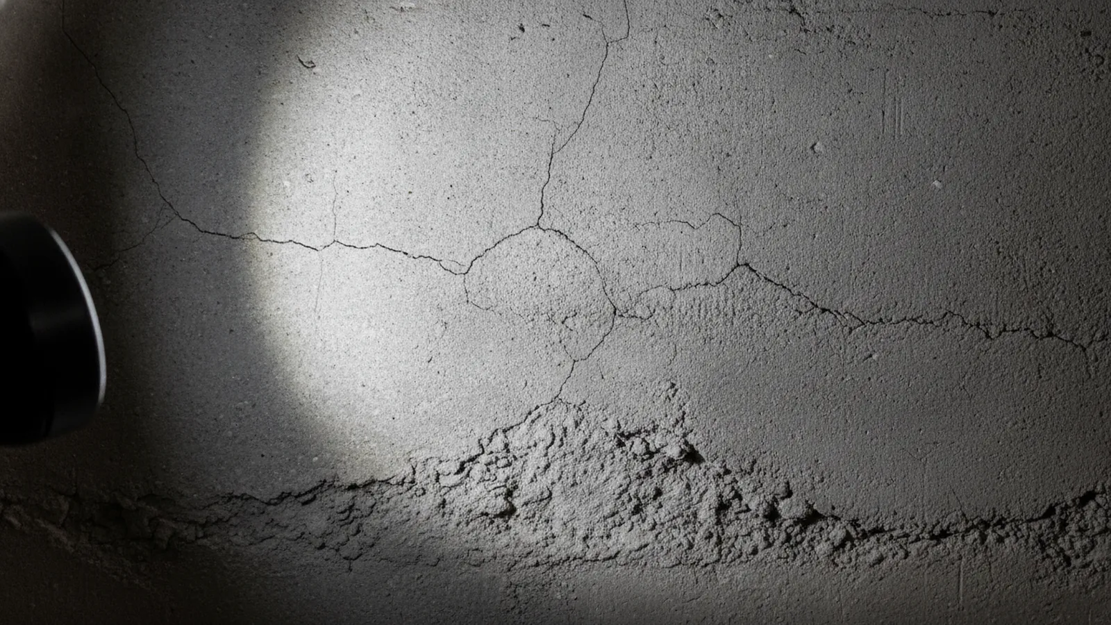 Fissuromètre mesurant une fissure fine sur un mur