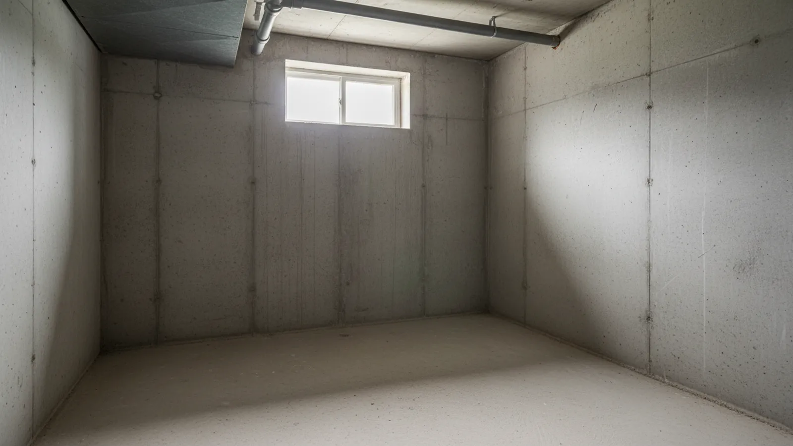 Détecteur de radon sur un rebord de fenêtre de sous-sol