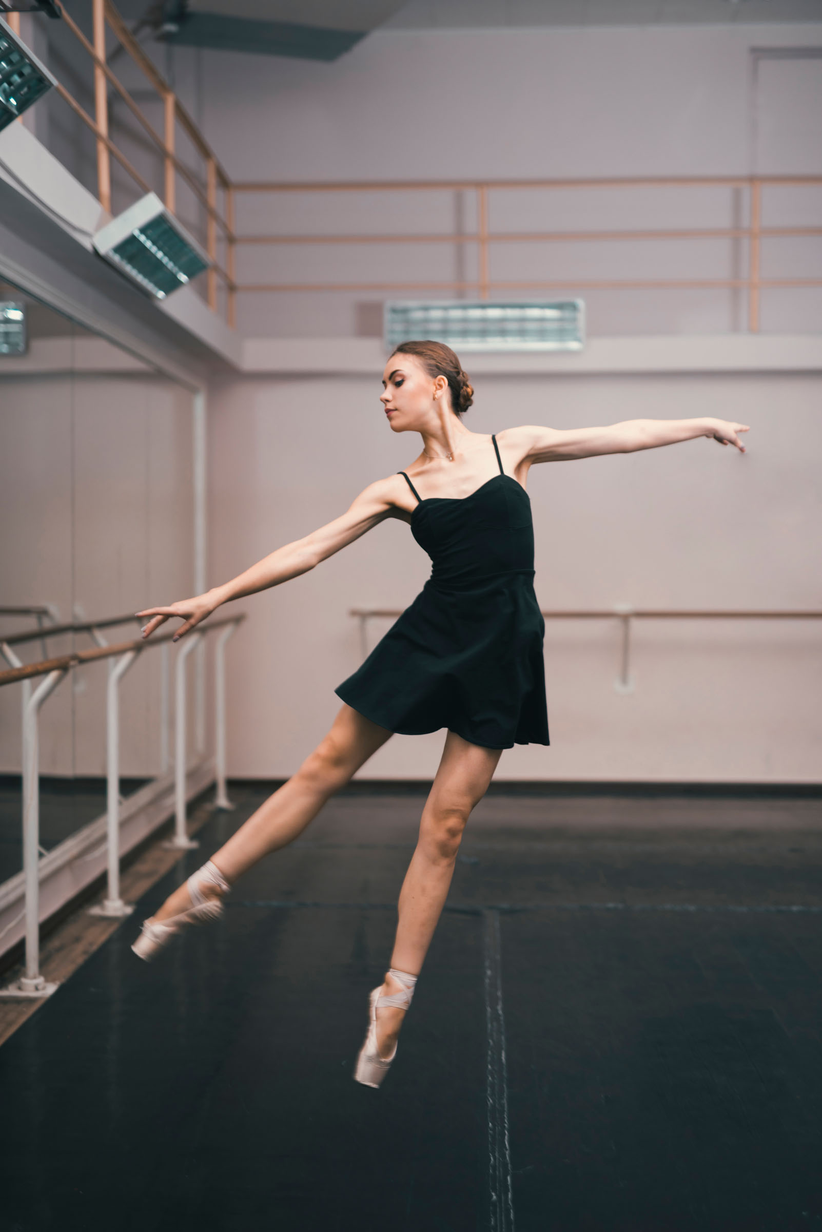 Performing artist rehearsing