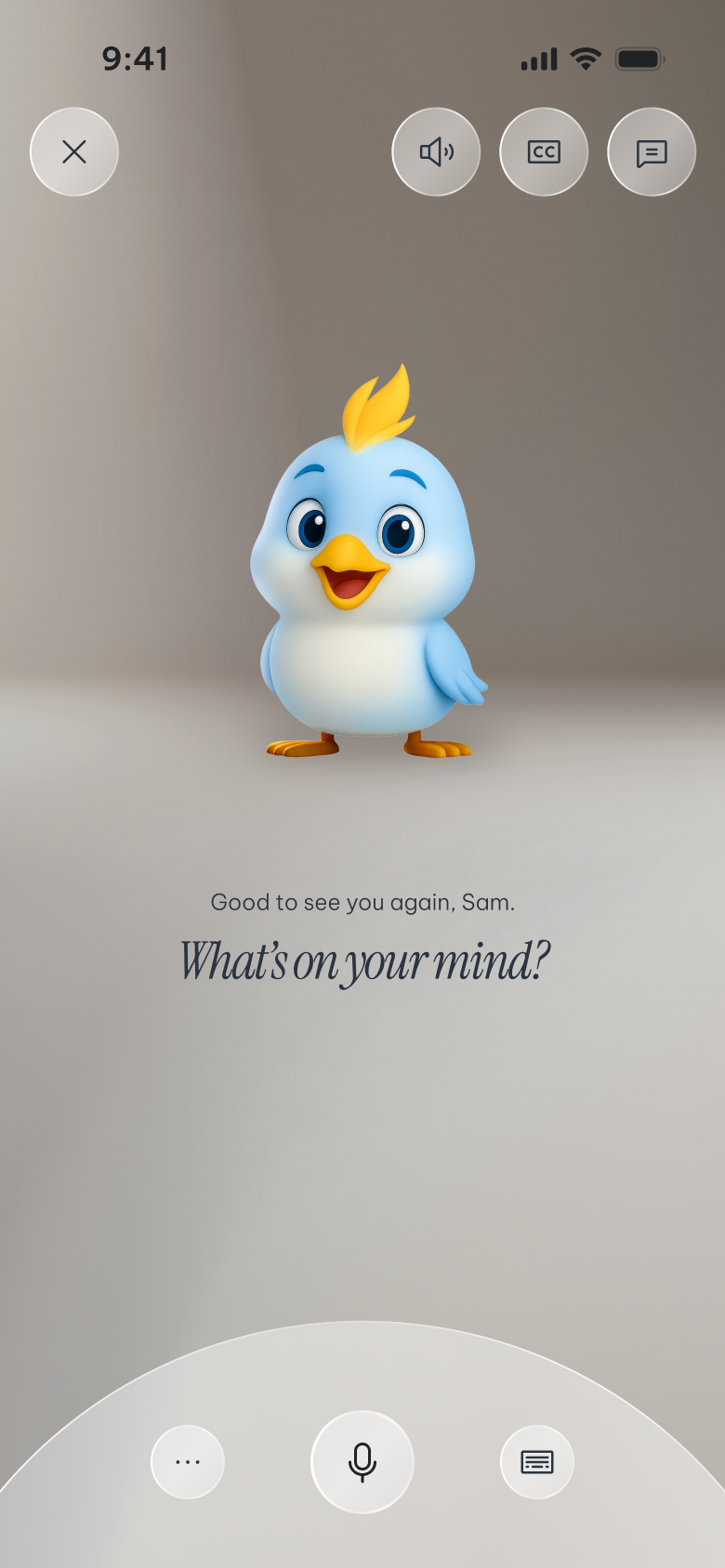 Robyn chat prompt screen