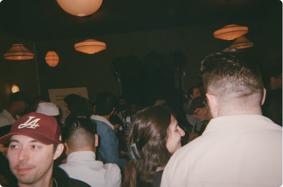 Wide shot of the Robyn launch party