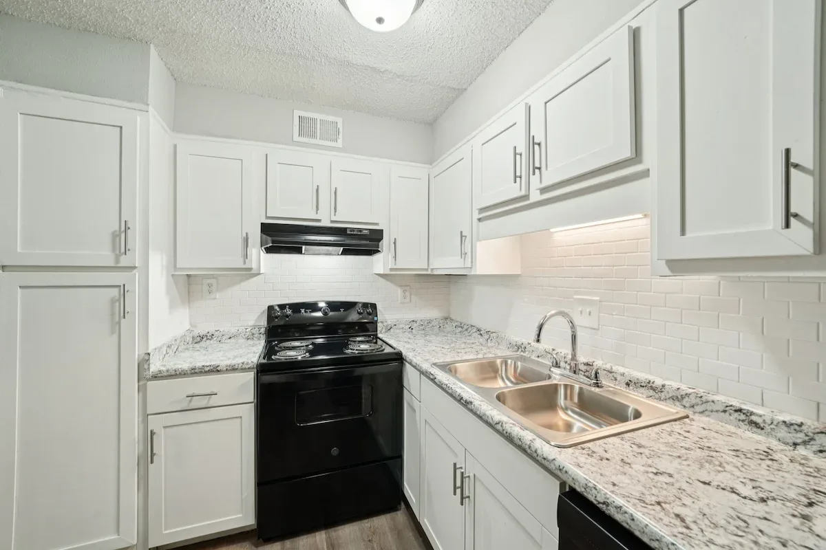 Full renovated kitchen view at Hills at Hoover