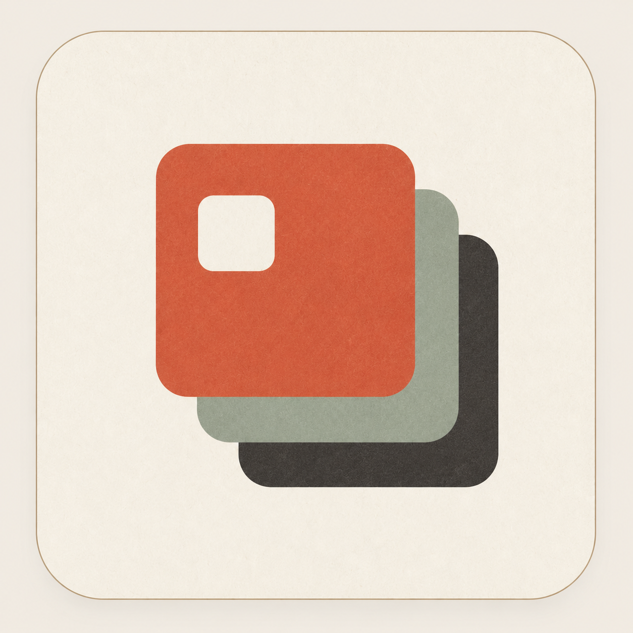 Stacked rounded squares icon with a red square on top, followed by green and dark grey squares.