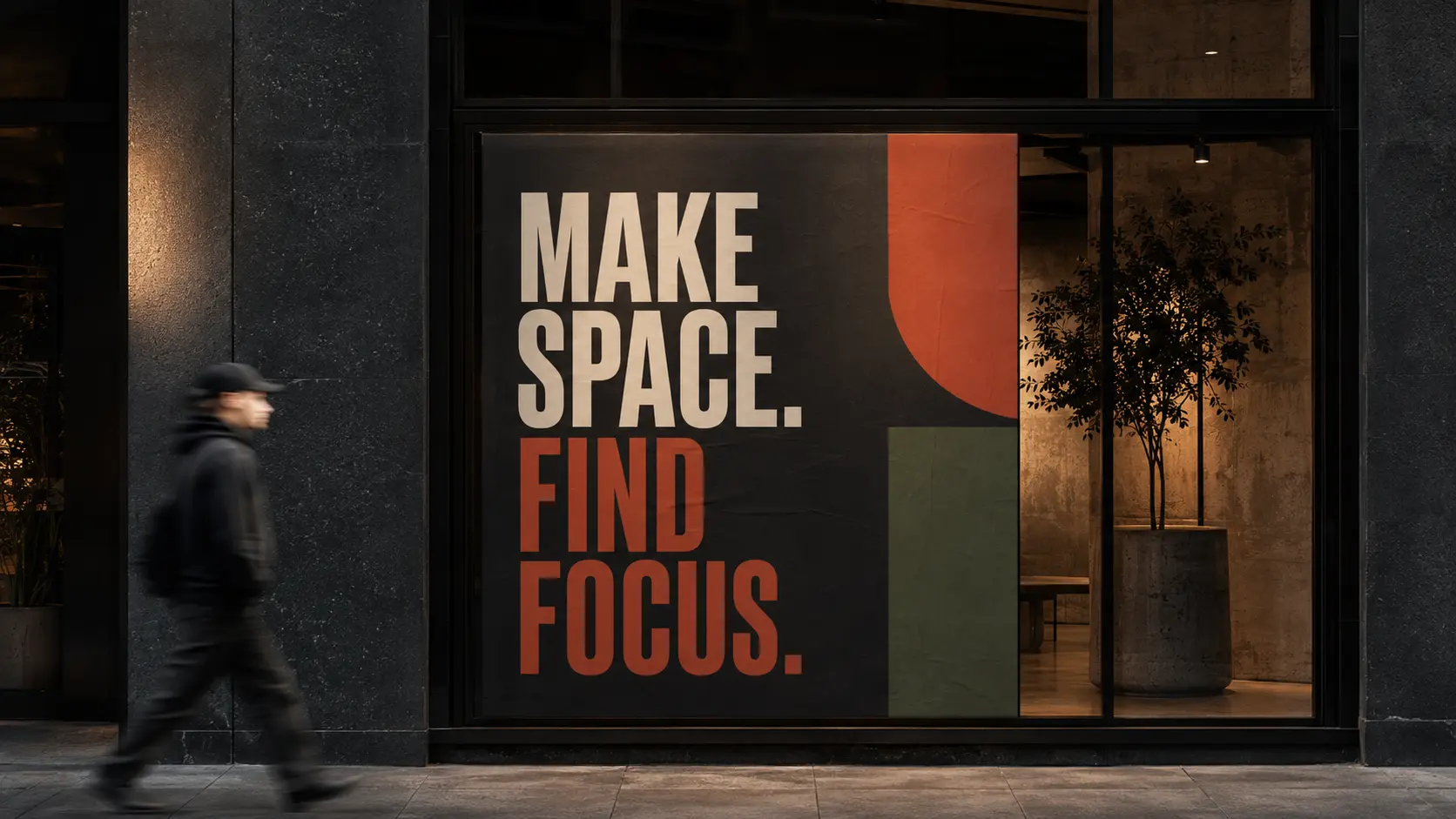 Standalone storefront campaign and window graphic.
