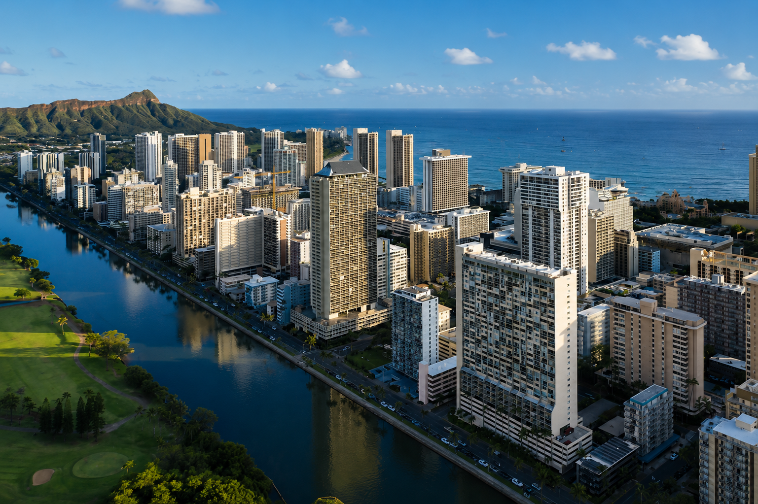 Areal Photograph of Waikiki