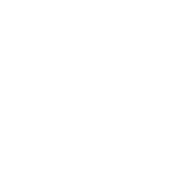 Symmetrical white radial pattern forming a circle with a gap at the bottom on a black background.
