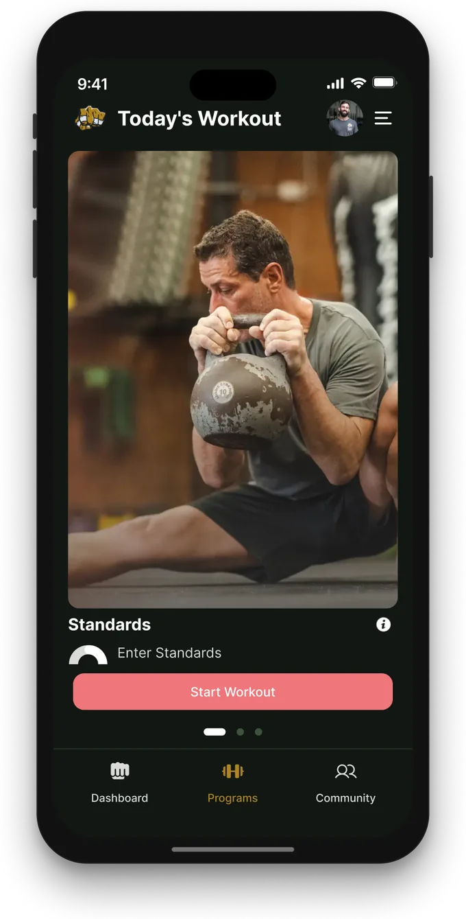 Bulletproof for BJJ, today's workout screen