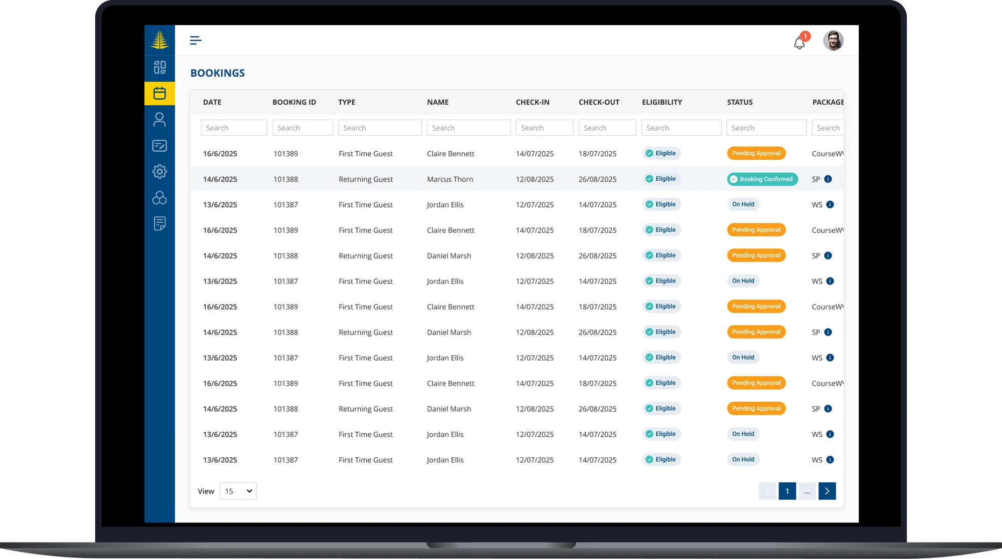 Sargood on Collaroy, bookings admin platform