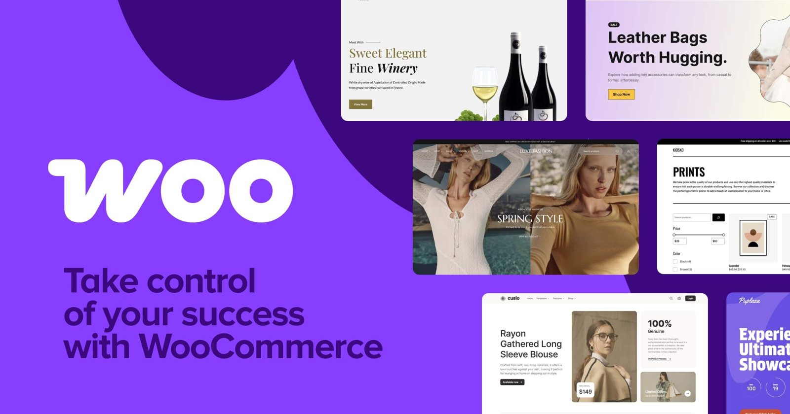 WooCommerce brand image showing store examples