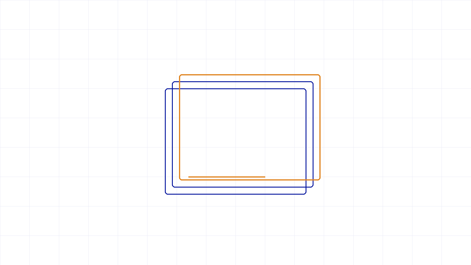 Stacked drafts with the top one signed in amber